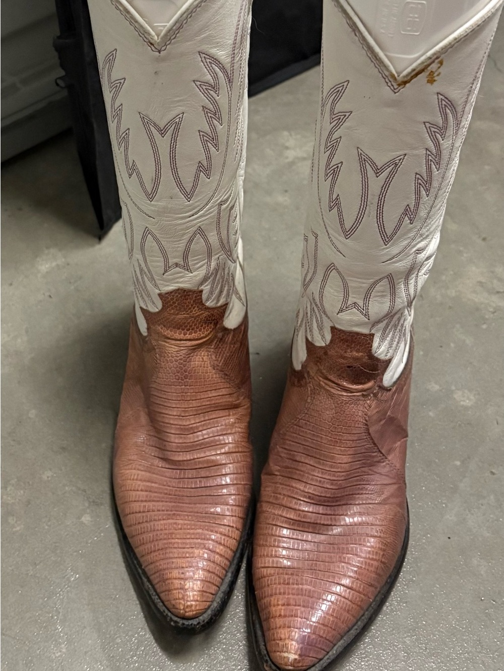 JUSTIN Rose/Pink lizard  Women's Western Cowboy Boots  6